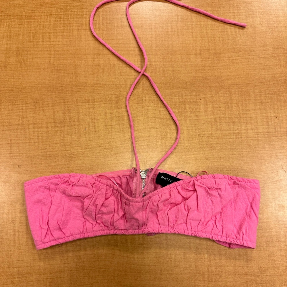 White fox bra top